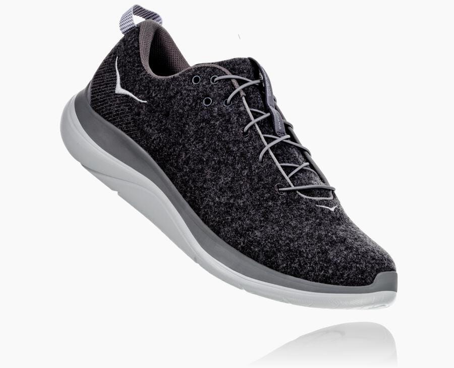 Tenis Hoka One One Mujer Grises Oscuro - Hupana Flow Wool - AGEL30684